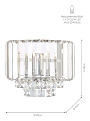 Laura Ashley Chrome Vienna Crystal Wall Light - Image 4 of 4