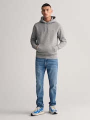 GANT Grey Regular-Fit Shield Hoodie - Image 3 of 5