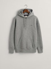 GANT Grey Regular-Fit Shield Hoodie - Image 5 of 5