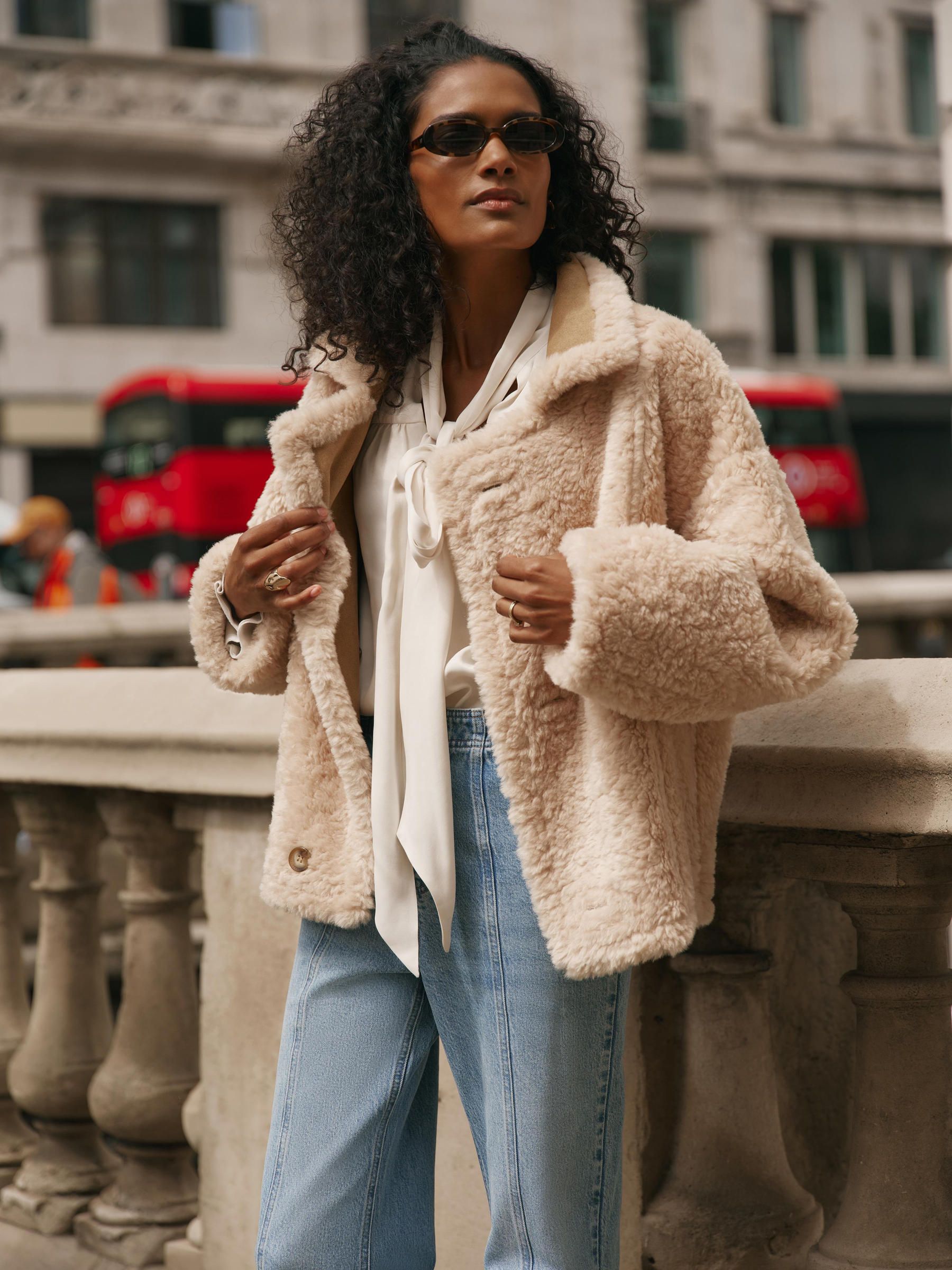 Buy Mint Velvet Brown Faux Fur Reversible Jacket from Next USA