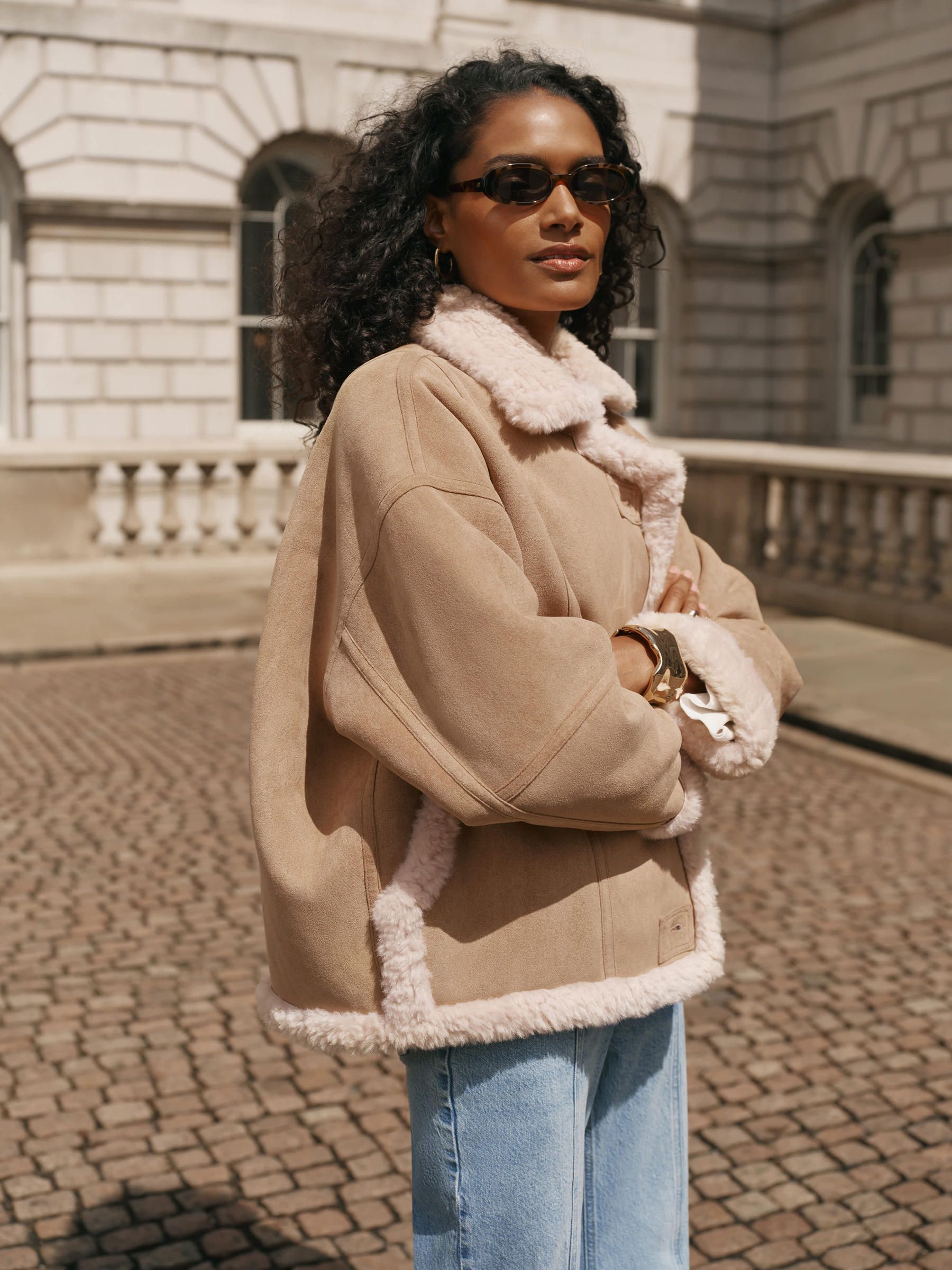 Buy Mint Velvet Brown Faux Fur Reversible Jacket from Next USA