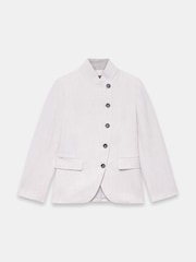 Mint Velvet Grey Stand Collar Blazer - Image 7 of 8