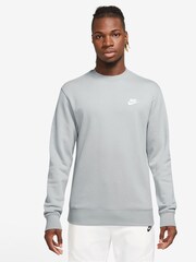 Nike Smoke Grey Club Crew Sweatshirt - Image 1 of 7