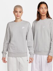Nike Smoke Grey Club Crew Sweatshirt - Image 4 of 7