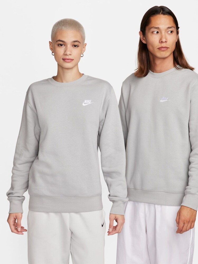 Nike Smoke Grey Club Crew Sweatshirt - Image 4 of 7