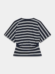 天空藍 - Mint Velvet 棉質腰位皺褶 T 裇 - 圖片 7/7