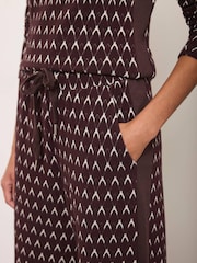 Punainen - Mint Velvet Jacquard Leveälahkeiset Housut - Kuva 3 / 7