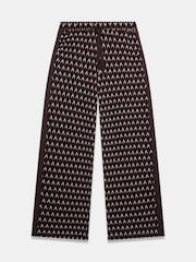 Punainen - Mint Velvet Jacquard Leveälahkeiset Housut - Kuva 6 / 7
