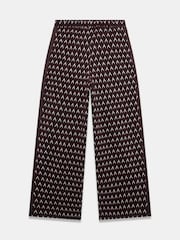 Punainen - Mint Velvet Jacquard Leveälahkeiset Housut - Kuva 7 / 7