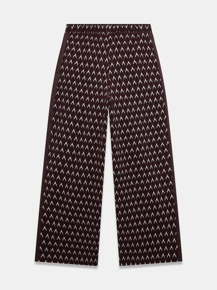 Punainen - Mint Velvet Jacquard Leveälahkeiset Housut - Kuva 7 / 7