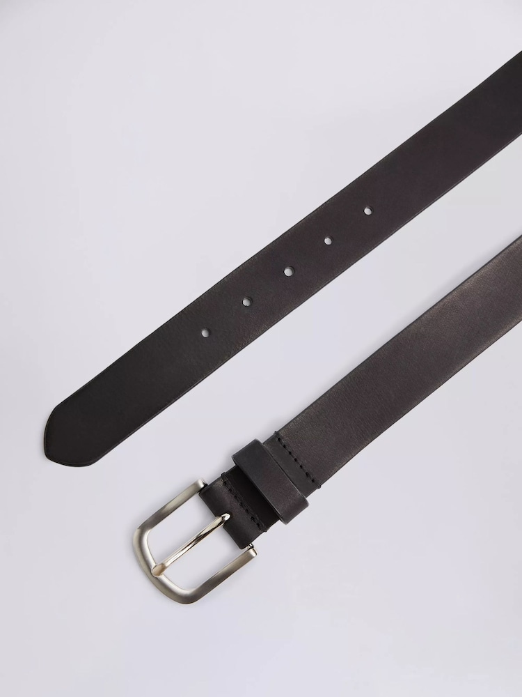 MOSS Black Casual Leather Belt - Image 2 of 2