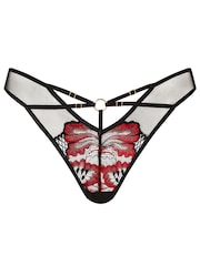 Ann Summers Black Brazilian Untamed Seduction Floral Lace Knickers - Image 5 of 5