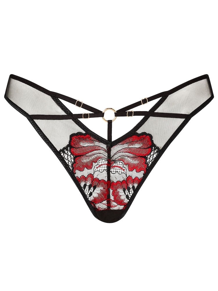 Ann Summers Black Brazilian Untamed Seduction Floral Lace Knickers - Image 5 of 5 Ann Summers Black Brazilian Untamed Seduction Floral Lace Knickers - Image 5 of 5
