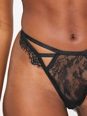 Ann Summers Black Limelight Lace Crotchless String Knickers - Image 4 of 5