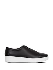 FitFlop Rally Leather Trainers - Image 1 of 4