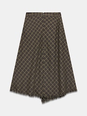 Mint Velvet Check Hanky Hem Midi Skirt - Image 7 of 7