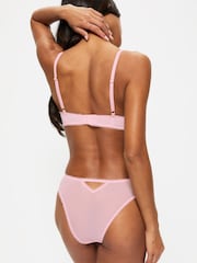 Ann Summers Pale Pink Tease And Trouble Spot Mesh Brazilian Knickers - Image 2 of 5