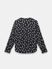 Mint Velvet Black Stiletto Print Shirt - Image 8 of 8