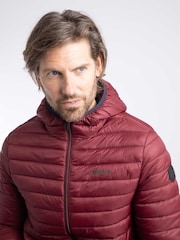 Weird Fish Red Flete Lightweight Showerproof Padded Hooded Jacket - Image 4 of 7