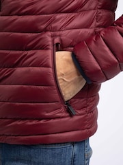 Weird Fish Red Flete Lightweight Showerproof Padded Hooded Jacket - Image 5 of 7