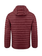Weird Fish Red Flete Lightweight Showerproof Padded Hooded Jacket - Image 7 of 7