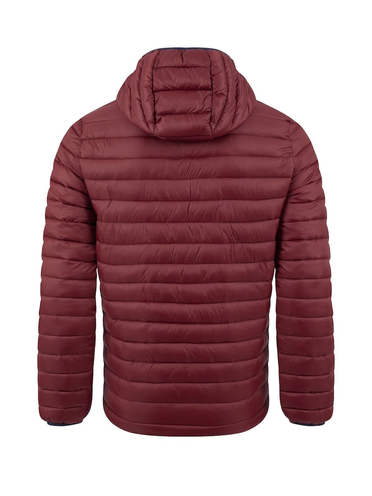 Weird Fish Red Flete Lightweight Showerproof Padded Hooded Jacket - Image 7 of 7 Weird Fish Red Flete Lightweight Showerproof Padded Hooded Jacket - Image 7 of 7