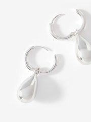 Күміс реңк - Mint Velvet сақина тәрізді сырғалар - 3суретінің 2 суреті