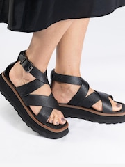 ASRA London Sonya Grainy Leather Sandals - Image 1 of 4