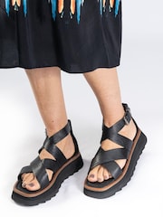 ASRA London Sonya Grainy Leather Sandals - Image 2 of 4