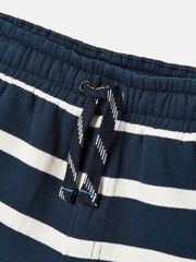 Joules Boys' Barton Navy & White Striped Jersey Shorts - Image 3 of 6