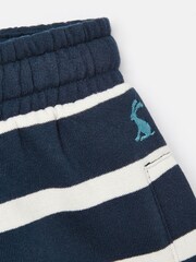 Joules Boys' Barton Navy & White Striped Jersey Shorts - Image 4 of 6