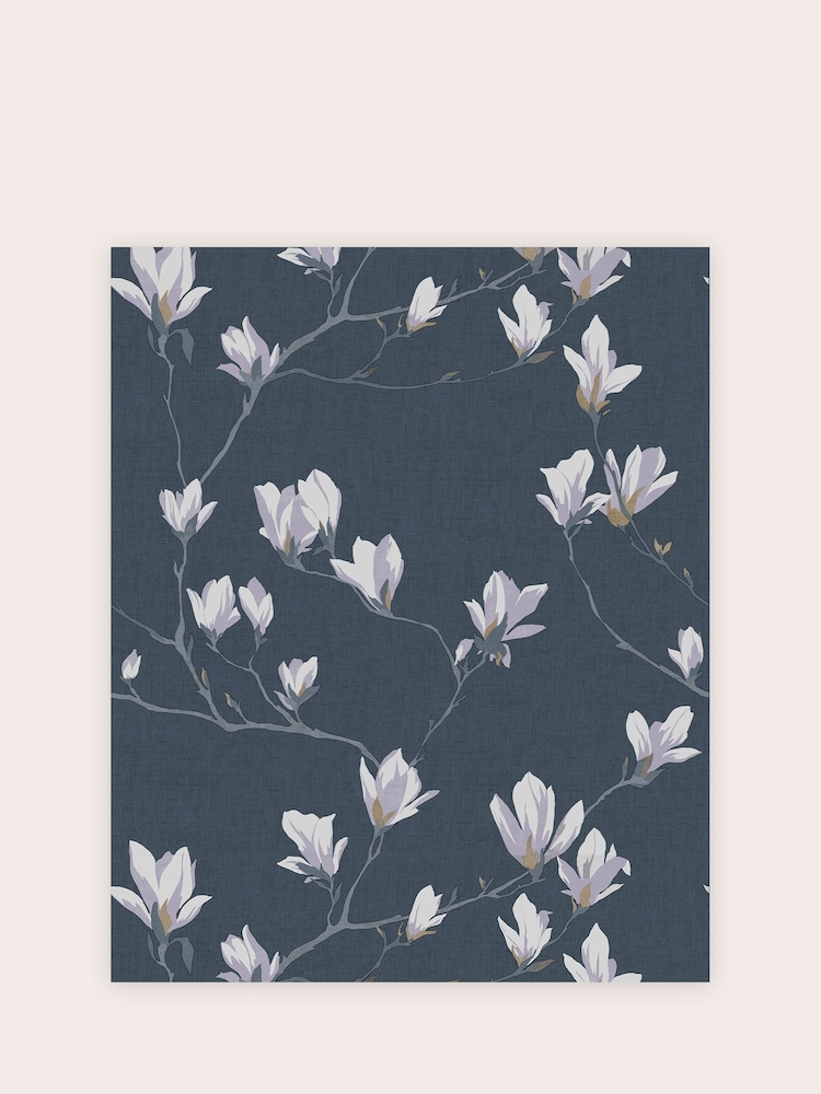 Laura Ashley Dusky Seaspray Magnolia Grove A4 Wallpaper Sample - Image 2 of 2