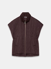 Mint Velvet Brown Quilted Gilet - Image 6 of 7