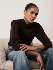 Mint Velvet Brown Layered Knit Top - Image 4 of 7