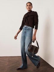 Mint Velvet Brown Layered Knit Top - Image 5 of 7