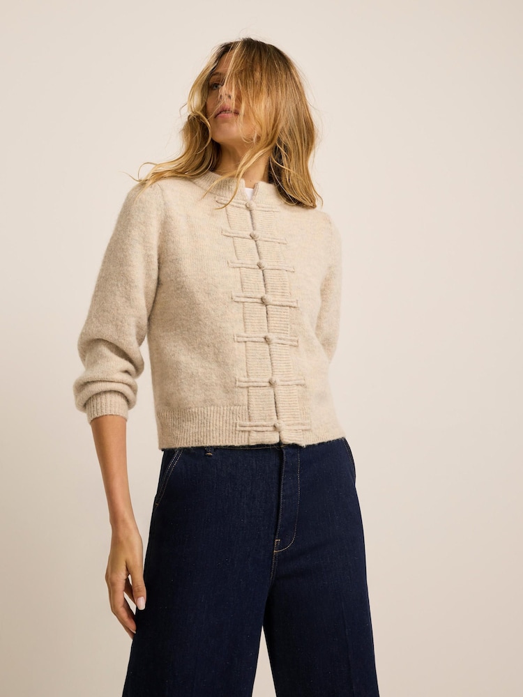 Mint Velvet Natural Wool Blend Cardigan - Image 2 of 8