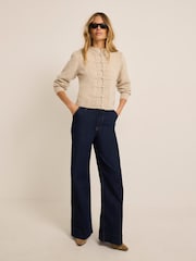 Mint Velvet Natural Wool Blend Cardigan - Image 3 of 8