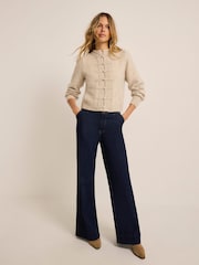 Mint Velvet Natural Wool Blend Cardigan - Image 4 of 8