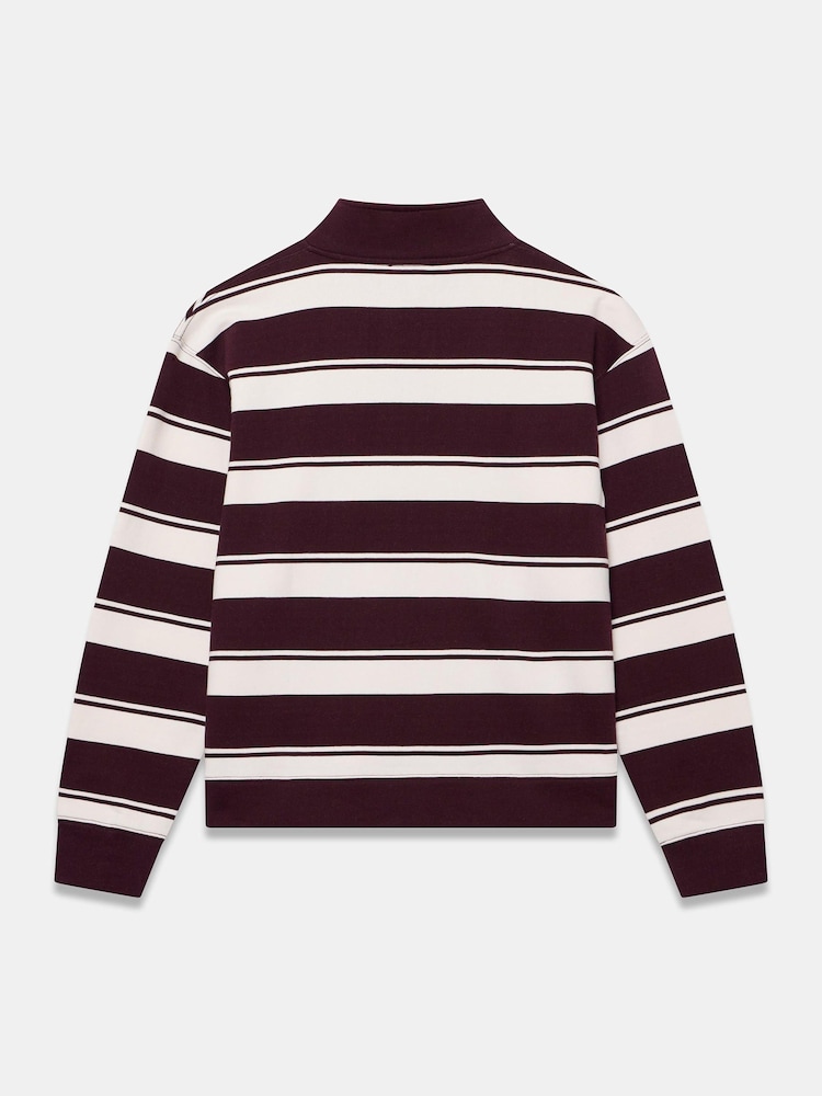 Mint Velvet Red Striped Cotton Funnel Neck Sweatshirt - Image 7 of 7 Mint Velvet Red Striped Cotton Funnel Neck Sweatshirt - Image 7 of 7