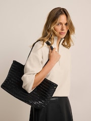 Mint Velvet Natural Funnel Neck Zip Through Jumper - Image 4 of 8