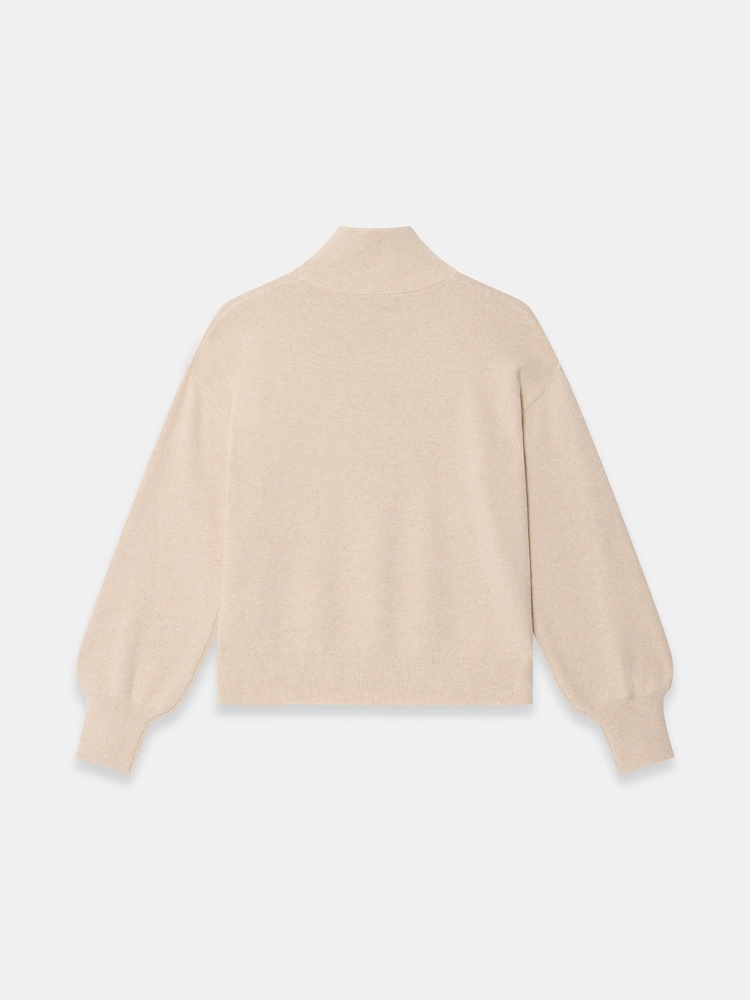 Mint Velvet Natural Funnel Neck Zip Through Jumper - Image 8 of 8 Mint Velvet Natural Funnel Neck Zip Through Jumper - Image 8 of 8
