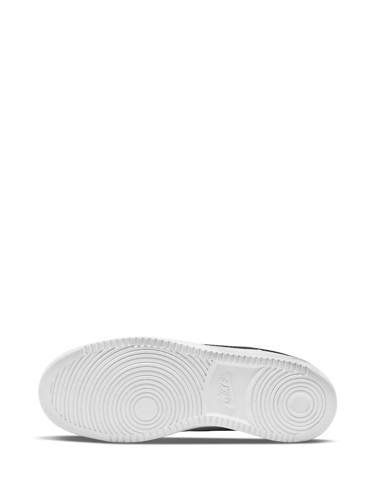 Nike White/Black Court Vision Low Trainers - Image 4 of 8
