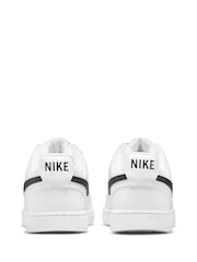 Nike White/Black Court Vision Low Trainers - Image 6 of 8
