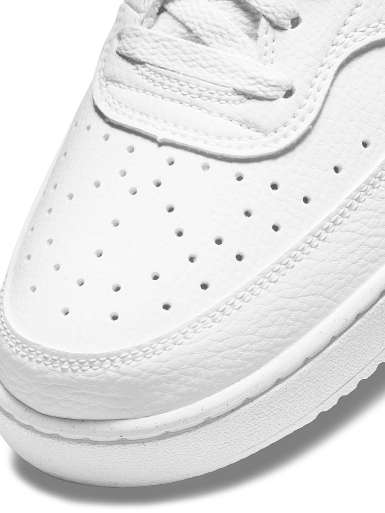 Nike White/Black Court Vision Low Trainers - Image 7 of 8