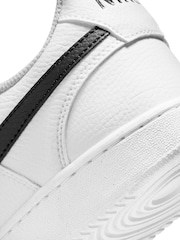 Nike White/Black Court Vision Low Trainers - Image 8 of 8