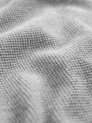 Grey Oxford Crew Neck Regular Mock Shirt Jumper - Image 7 of 7