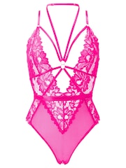 Ann Summers Pink Confession Lace And Mesh Crotchless Body - Image 5 of 5