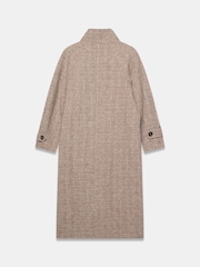 Mint Velvet Natural Wool Blend Heritage Check Coat - Image 8 of 8