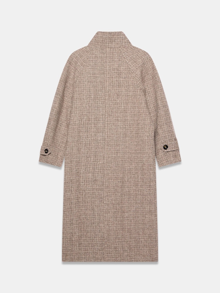 Mint Velvet Natural Wool Blend Heritage Check Coat - Image 8 of 8 Mint Velvet Natural Wool Blend Heritage Check Coat - Image 8 of 8