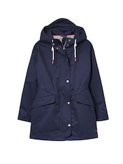 Joules Padstow Navy Blue Waterproof Raincoat With Hood - Image 7 of 9